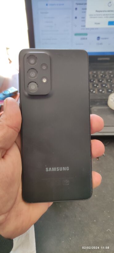 lenovo telefonlari: Samsung Galaxy A33 5G, 128 GB, rəng - Qara, Barmaq izi, İki sim kartlı, Face ID