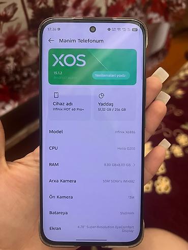 infinix 60 pro: Infinix Hot 60 Pro+, 256 GB, rəng - Gümüşü, Face ID — 2