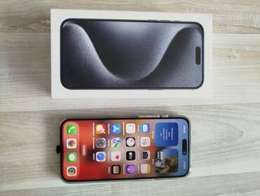 новый айфон 14 про макс: IPhone 15 Pro Max, Колдонулган, 1 ТБ, Blue Titanium, Коргоочу айнек, Каптама, Куту, 92 %