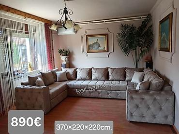 Ugaone garniture: Ugaona garnitura U-oblika – dimenzije 370 × 220 × 220 cm - Prostrana — 8