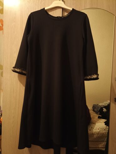 платья черный: Повседневное платье, Осень-весна, S (EU 36)