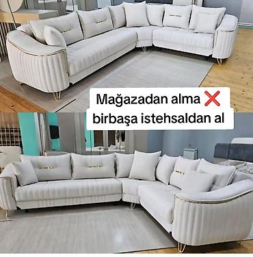 kunc divan: Künc divan, Qonaq otağı üçün, Parça, Bazalı, Açılan — 1