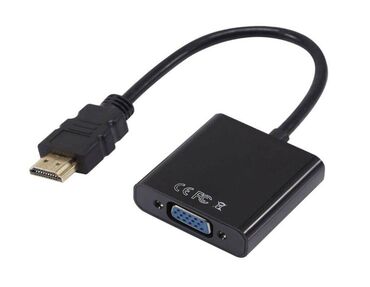 Кабели подключения: Переходник VGA - HDMI Длинна 30 см, покупался за 400, но не