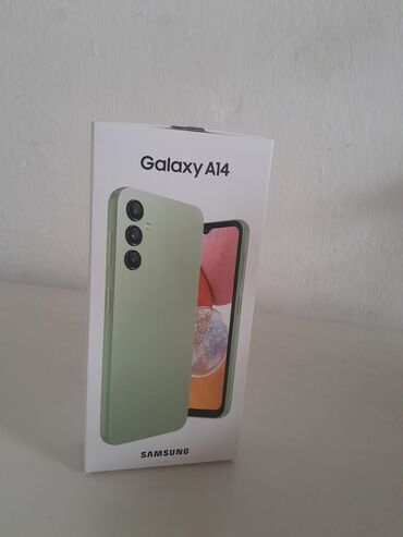 самсунг 14: Samsung Galaxy A14, Новый, 128 ГБ, цвет - Зеленый, 2 SIM