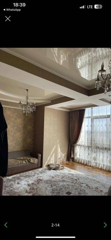 аренда квартира аламедин: 3 бөлмө, 109 кв. м, Элитка, 4 кабат, Евроремонт