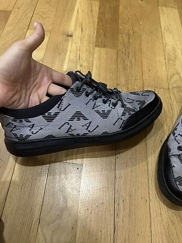 emperio armani: Emporio Armani kişi idman ayaqqabısı - Model: EA logolu sneaker - — 3