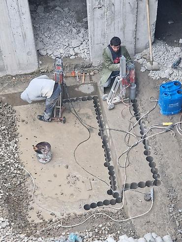 Beton işləri: Beton və dəmir-beton konstruksiyalarda almaz qurğu ilə dəlik açma — 4