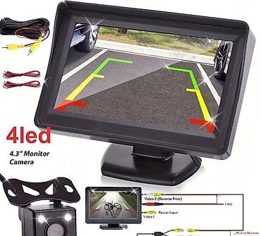 avto manitorlar: Avtomobil üçün arxa görüntü kamerası və 4.3" monitor dəsti — 1