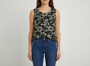 stradivarius top koronkowy: T-shirt damski, rozmiar L