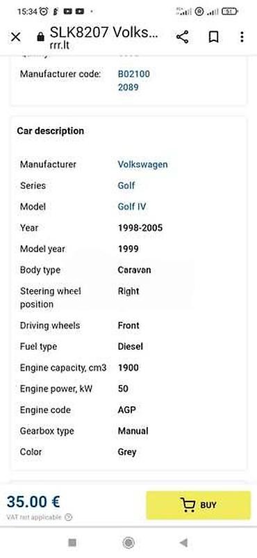 vrsta vozila: ZAMAJAC ZA VOLKSWAGEN GOLF 4 OD 1998. DO 2005. GOD — 2