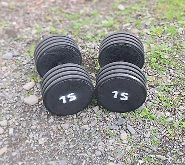 спорт товары: QANTELLƏR 15 KG. SATILIR. İSTƏYƏN OLSA 25 30 KİLOYA KİMİ BÜTÜN ÇƏKİLƏR — 1