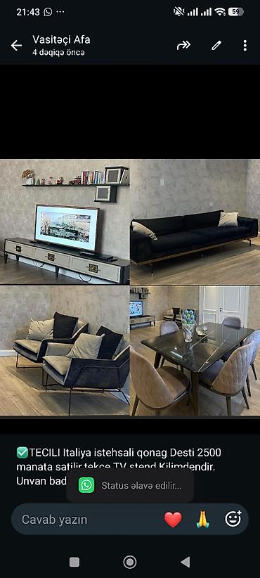 ✅TECILI Italiya istehsali qonag Desti 2500 manata satilir.tekce TV lalafo.az -da ✅TECILI Italiya istehsali qonag Desti 2500 manata satilir.tekce TV