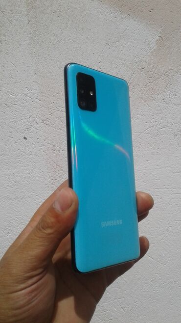mobil wifi router: Samsung Galaxy A51, 64 GB, rəng - Gümüşü, Barmaq izi, Simsiz şarj, İki sim kartlı