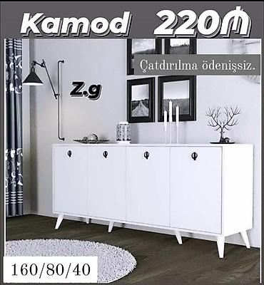 Komodlar: Ağ rəngli modern kamod - Dizayn: Minimalist, düz xətli korpus — 1
