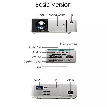 Модемы и сетевое оборудование: Проектор Т6 (Android,Wi-Fi), купить проектор +Бесплатная доставка по — 12