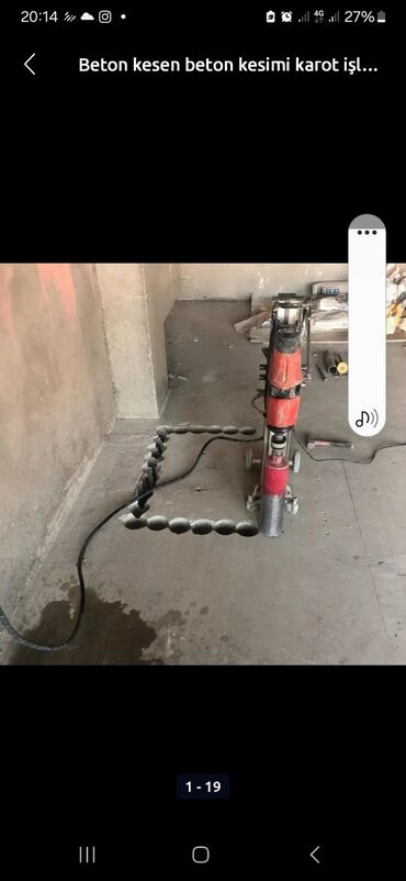 Beton işləri: Beton kəsmə–deşmə xidməti - Dəmirsiz və armaturlu betonun kəsilməsi — 14