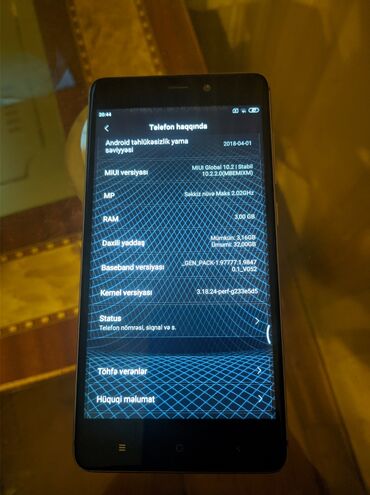 Digər mobil telefonlar: Smartfon – Android Xüsusiyyətlər: - Sensorlu ekran, ön kamera və arxa — 8