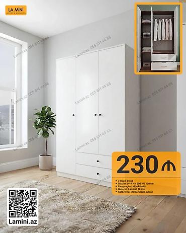 Ev və bağ: 3 qapılı dolab - Ölçülər: D 47 × H 200 × U 120 sm - Rəng seçimi — 1