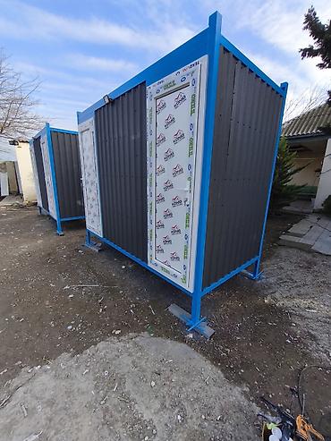 Metal karkaslı mobil sanitar blok – duş və tualet konteyneri - — 1