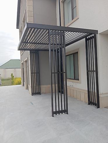 boya seti: Metal pergola – fasad üçün müasir kölgəlik konstruksiyası - Material — 3