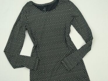 czarna długa sukienki z długim rękawem: Tunic, M (EU 38), condition - Good