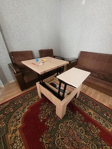 yığılıb açılan stol: Jurnal masası, İşlənmiş, Transformer, Laminat, Kvadrat masa — 3