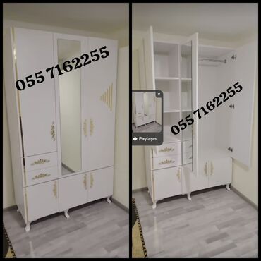 Dolablar: Açılan, 4 qapılı Düz dolab, Qarderob, paltar dolabı — 1