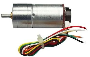 12V 1000 RPM – Enkoderli 25 mm Reduktorlu DC Motor Silindrik fırçalı