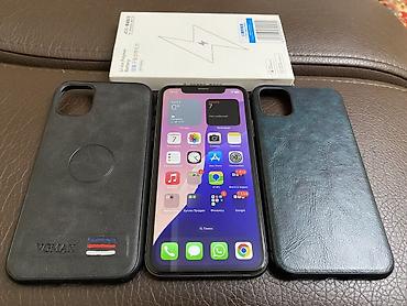 Apple iPhone: IPhone 11, Б/у, 64 ГБ, Черный, Чехол, 74 % — 1