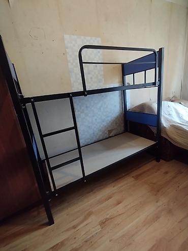 matras demiri: Metall iki mərtəbəli çarpayı - Karkas: möhkəm qara metal konstruksiya — 7