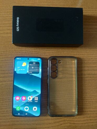 купить игровой ноутбук: Samsung Galaxy S23, 128 GB, rəng - Qara, Sensor, Barmaq izi, Simsiz şarj
