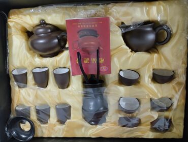коричневая посуда: Срочно продаю китайский набор для чайной церемонии и саке.реальному