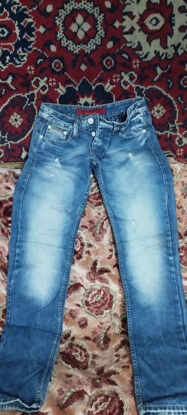 Джинсы: Набор мужских брюк и джинсов: 1) Классические брюки, светло‑серые - — 10