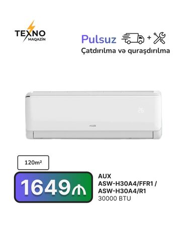 İnformatika: Kondisioner AUX, 100-dən çox kv. m, Split sistem, Kredit yoxdur, Pulsuz quraşdırılma