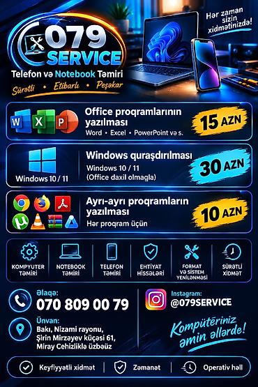 microsoft: 079 SERVICE – Notebook və Telefon Təmiri Xidmətlər: - Notebook və — 4