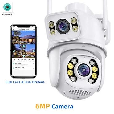 6MP/8MP UHD 2-in-1 Wi‑Fi PTZ Təhlükəsizlik Kamerası - İkiqat obyektiv