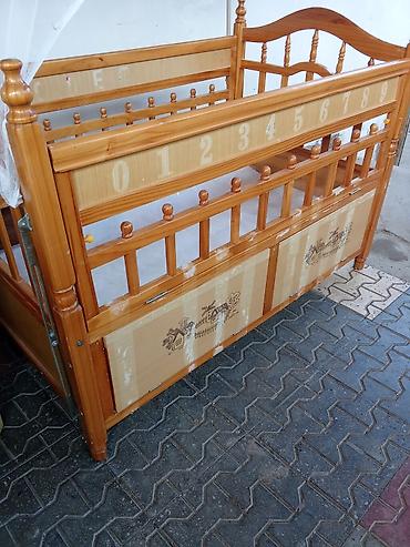 Колыбели: Taxta beşik/uşaq çarpayısı - Material: tam ağac (laklı səth), isti — 1