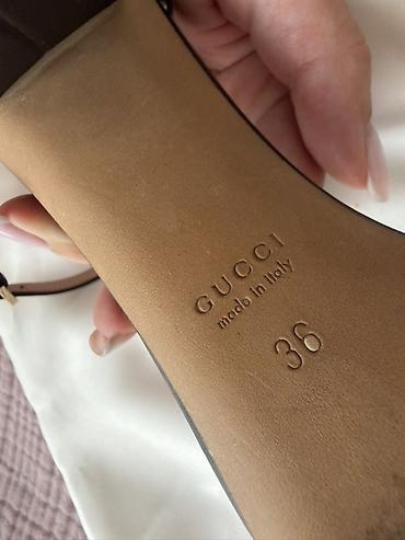 Basanoşka və səndəllər: Gucci, Ölçü: 36, rəng - Qara, İşlənmiş — 8