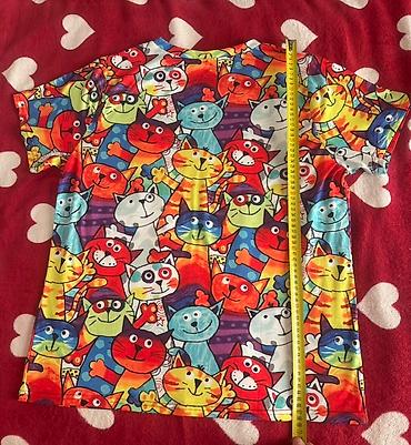 футболка: Новая. Женская футболка яркой расцветки. Размер XL-XXL, ширина по — 3