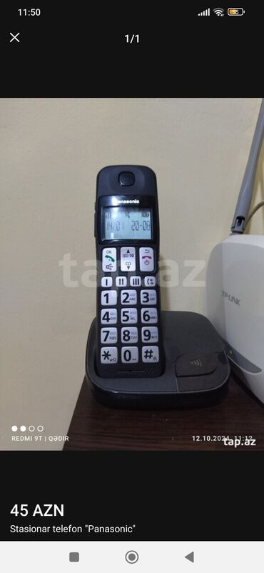 işlənmiş telefon: Stasionar telefon Panasonic, Simsiz, İşlənmiş, Pulsuz çatdırılma