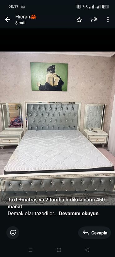 Mətbəx mebeli: İkinəfərlik çarpayı