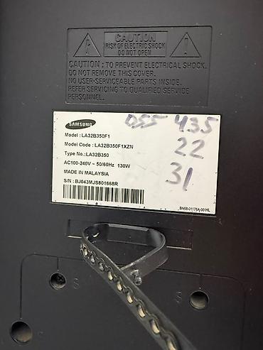 55ekran tv: Samsung 32" LCD TV – LA32B350 (Model: LA32B350F1, Model Code — 2
