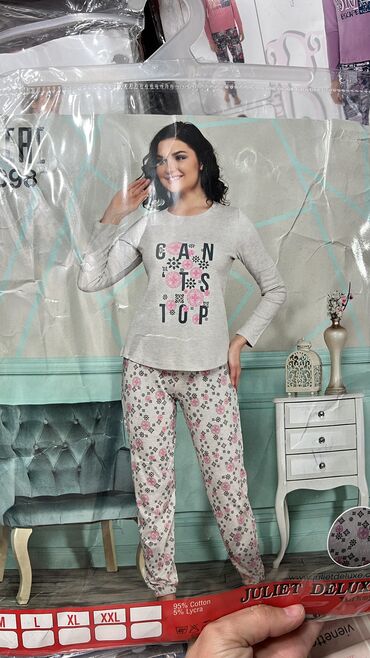 Пижамы: Пижама, Муслин, Турция, В полоску, С кружевом, Для невесты, XS, 2XL, 2XS — 18