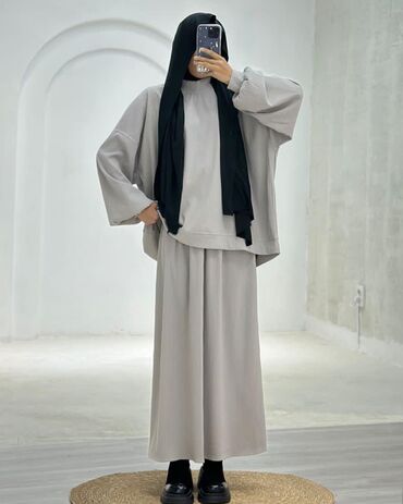 Костюмы: Новый костюм двойка свитшот и юбка из премиальной ткани лапша кашемир