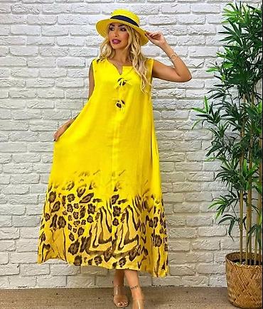 ara baletanke: Letnja maxi haljina bez rukava sa animal print detaljima - Kroj — 4