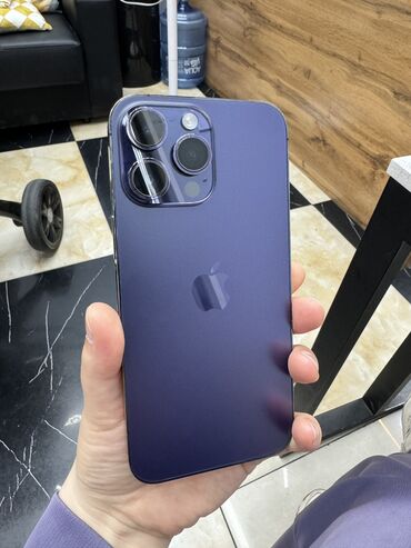 Xiaomi: IPhone 14 Pro Max, Б/у, 256 ГБ, Deep Purple, Кабель, 84 %