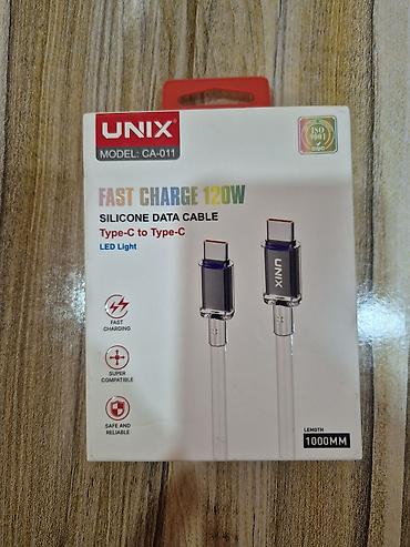 micro usb kabel: UNIX CA-011 silikon data kabeli - Növ: Type-C to Type-C - Güc: Fast — 2