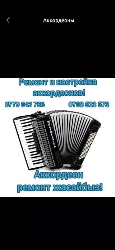 сдаётся студия: Аккордеон ондойбуз .Баардык турун.Гарантия берилет