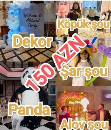 yeni il sekilleri cekmek: Uşaqların ad günləri və digər şənliklər üçün dekorasiya, köpük şou