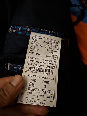 Kostyumlar: "Super 150's Paris" brendi olan Kişi şalvar kostyum dəsti – tünd göy — 5